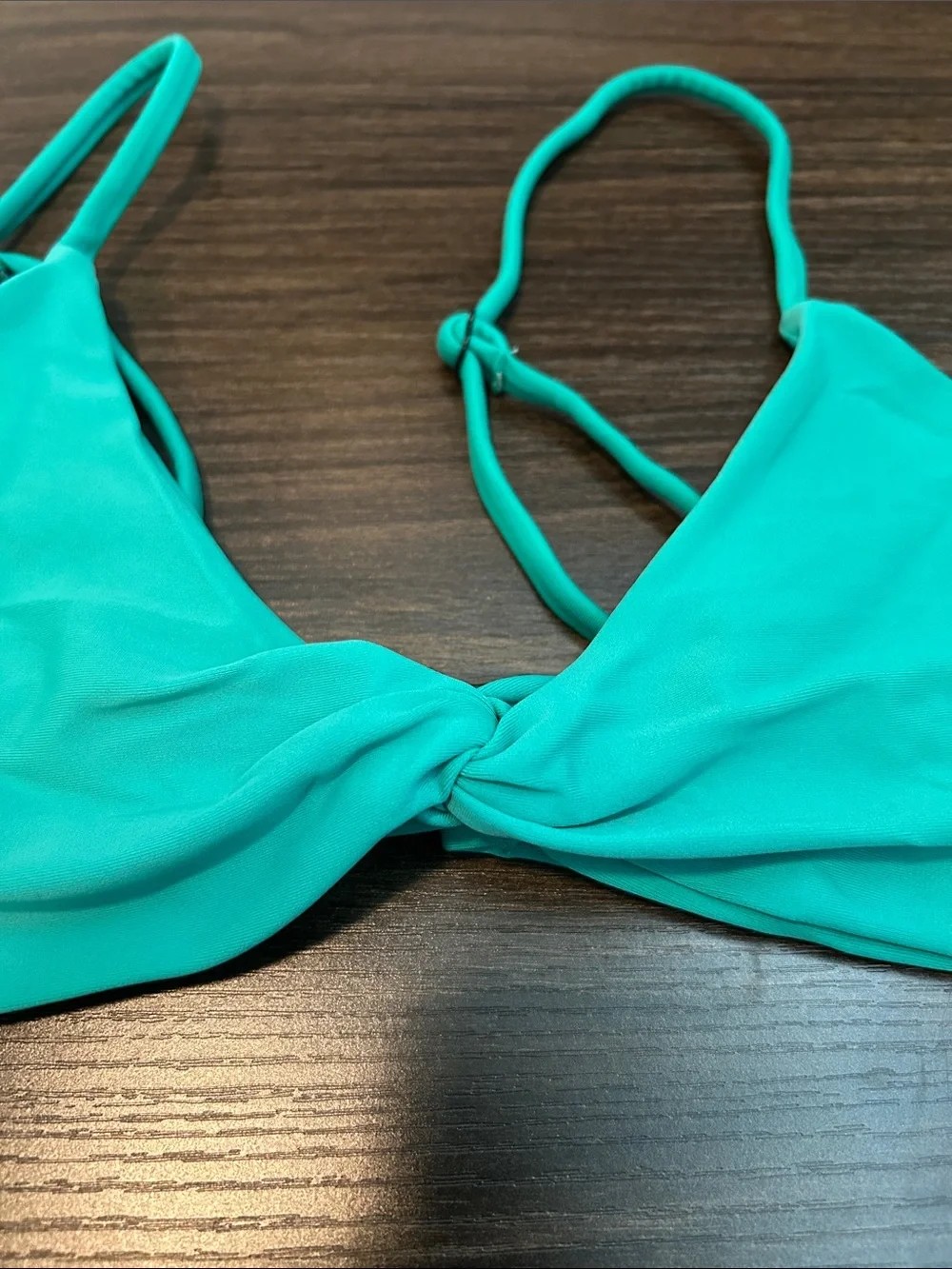 Blackbough Green Knot-Front Bikini Top